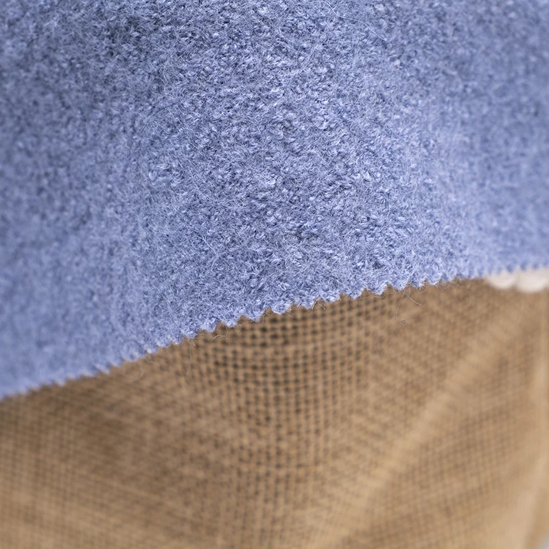 
New design 40 wool blend 60 viscose eco-friendly plain dyed boiled woolen fabric in knitted fabric 