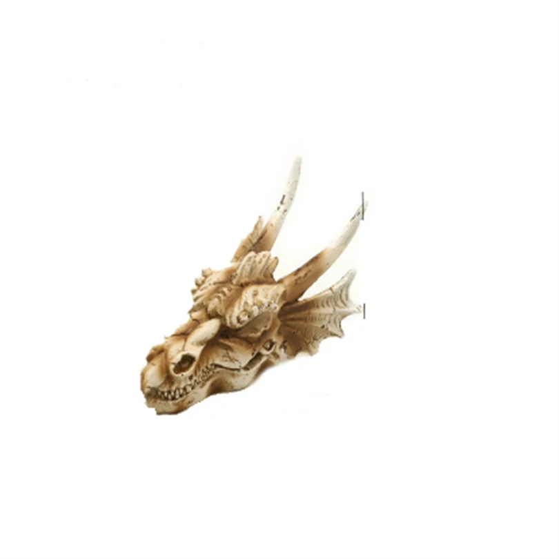 Resin Triceratops Skull Decoration Aquarium Dinosaur Ornaments Reptile Shelter Artificial Dinosaur Fish tank decoration