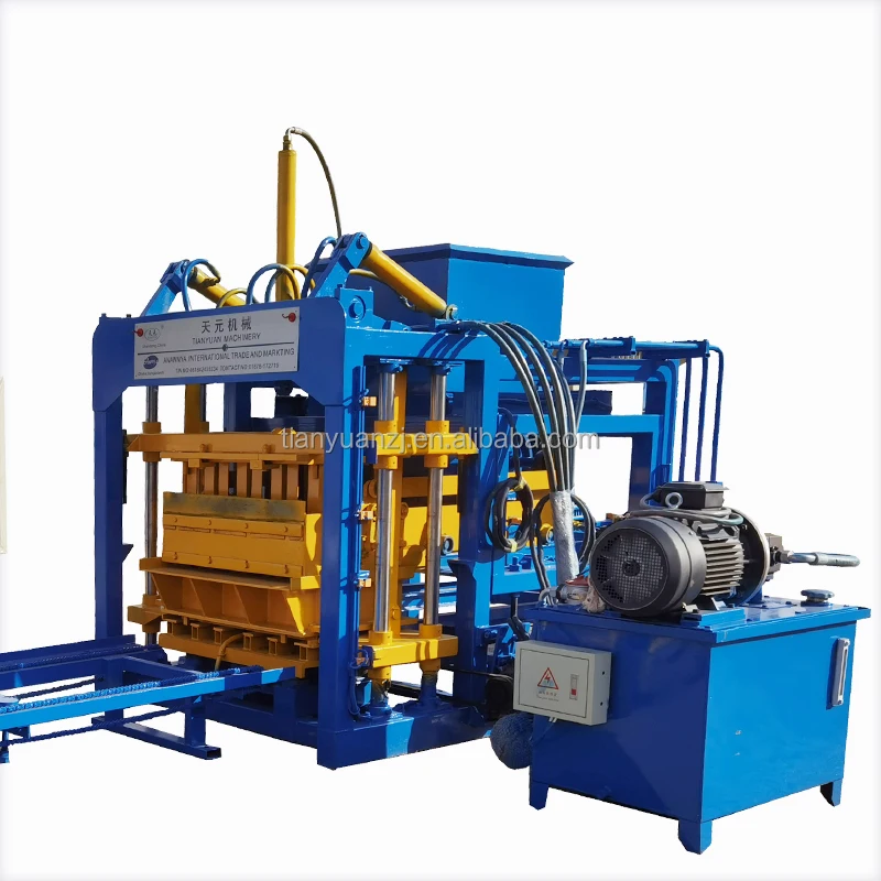 Automatic model QTY4-25 Concrete brick making machine price from China block machine supplier