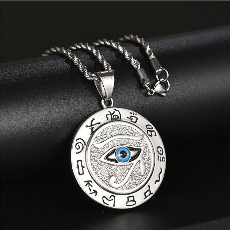 Custom Fashion Eye Of Horus Gold Plated Necklaces Sets Jewellery Statement Alloy Chain Men Necklaces Jewelry For Women