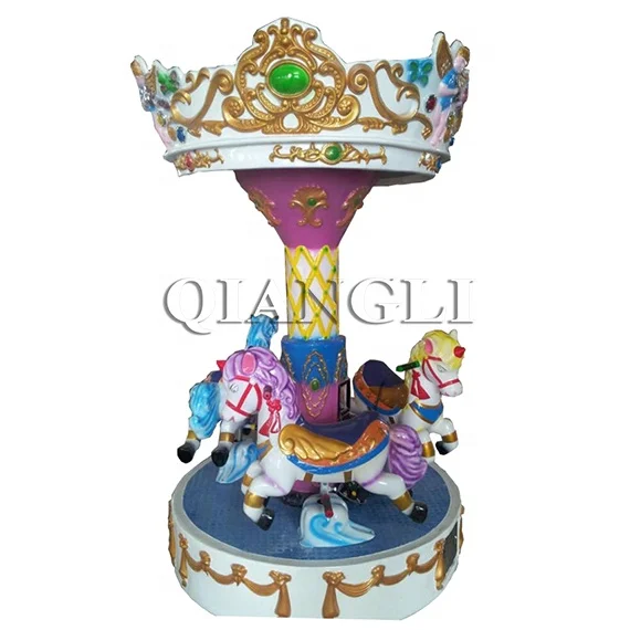 4 seat 6 seat Mini Merry Go Round Amusement Park Rides Mini Carousel Rides For Kids