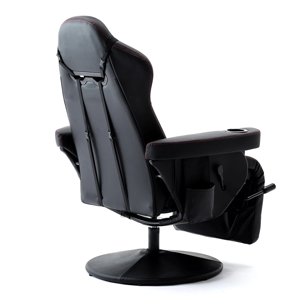 Высококачественное КОЖАНОЕ МАССАЖНОЕ игровое кресло для видеоигр, одно кресло с подставкой для ног