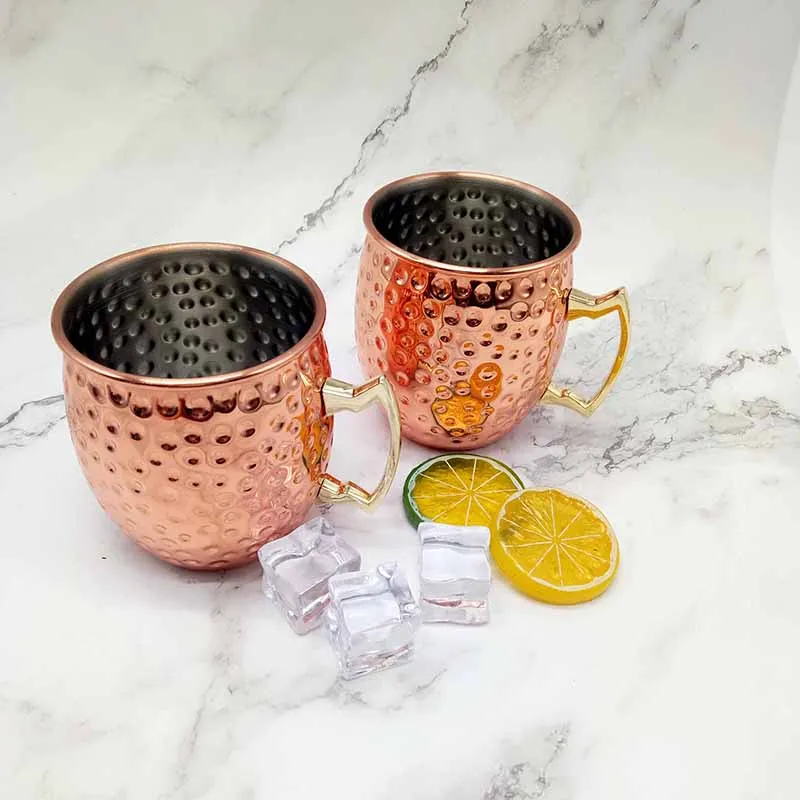 Factory Hot Sales Modern Design Solid Stainless Steel Copper Plated Coffee Mug