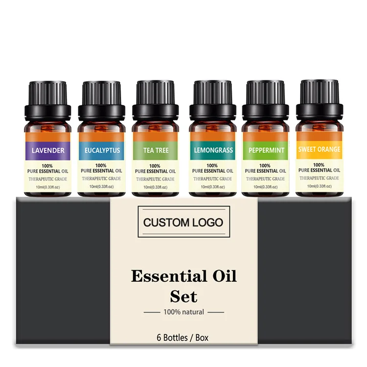 OEM Custom Wholesale Gift Set Organic Natural 100% Pure Therapeutic Grade Lavender Tea Tree Plant Aromatherapy Essential Oil