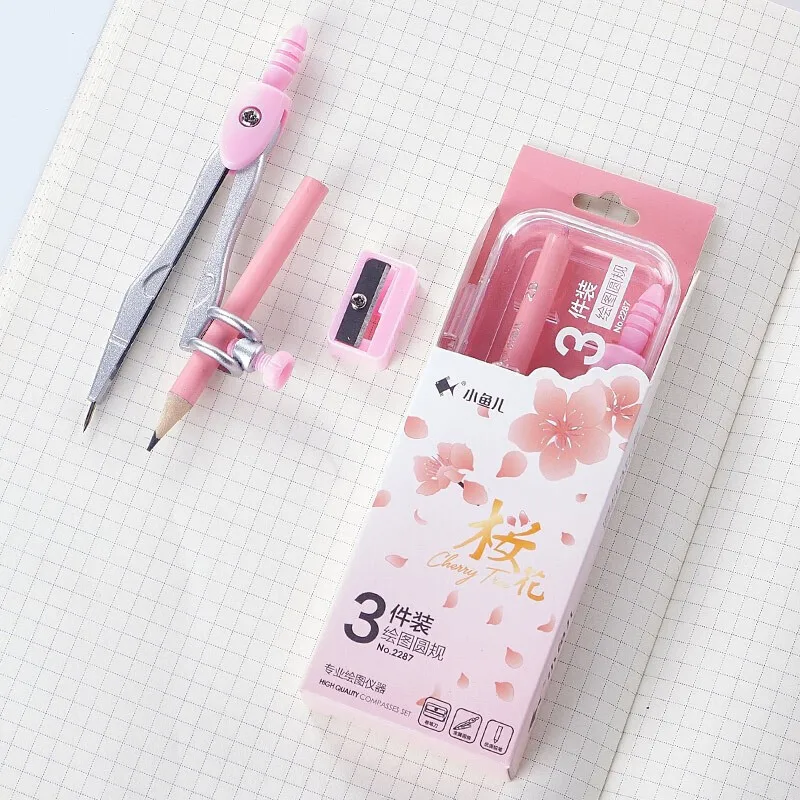 Hot sale Student Math Drawing Hight Quality Study Compass and Geometry Kit for Students Plastic Box Packing Geometry Kit set