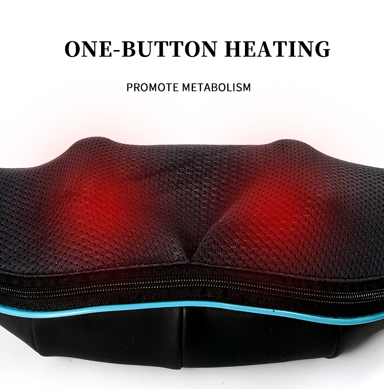 Portable rechargeable wireless electric massager for back and neck shoulder depp kneading collar with heat 2020