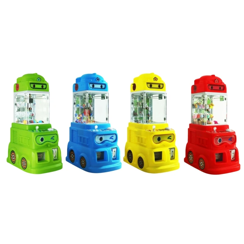 Super Fire Truck Mini Claw Doll Machine Portable Kids Claw Crane Toy Game Machine For Small Business