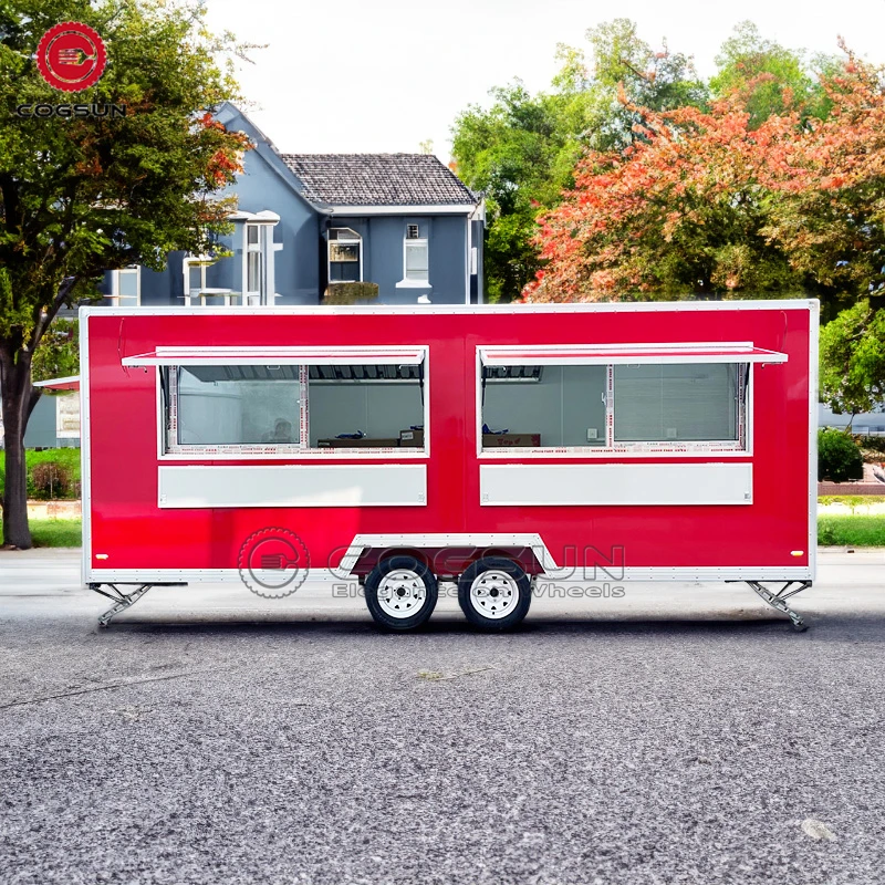 Mobile Ice Cream Trailer for Sale with Full Kitchen and Concession Window Food Truck