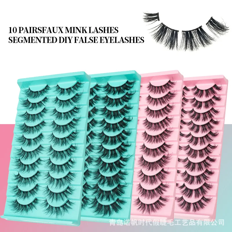 Cross-border false eyelashes thick long curly eyelashes European and American anti-mink eyelashes stage decoration false