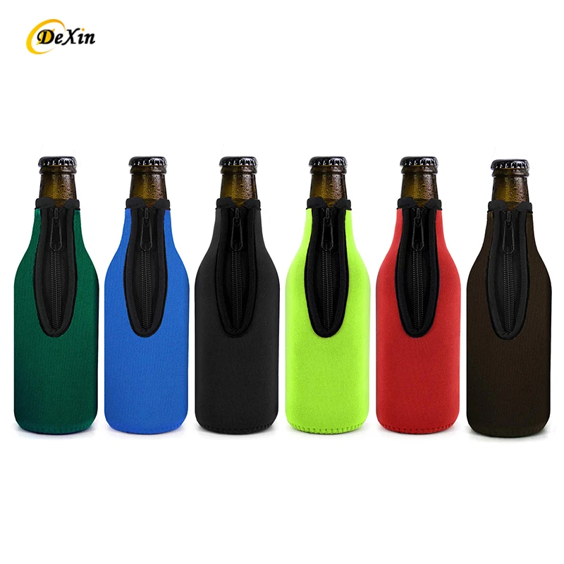 Hotsale 2024 Neoprene Bottle Sleeves Bottle Cooler Covers With Zipper Fit For 12 oz Wine Beer Bottles