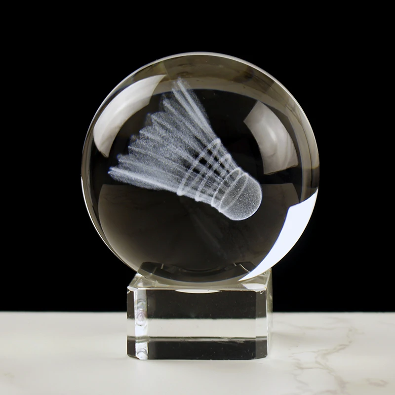 JY Best design custom K9 60mm clear glass 3d laser engraving crystal ball