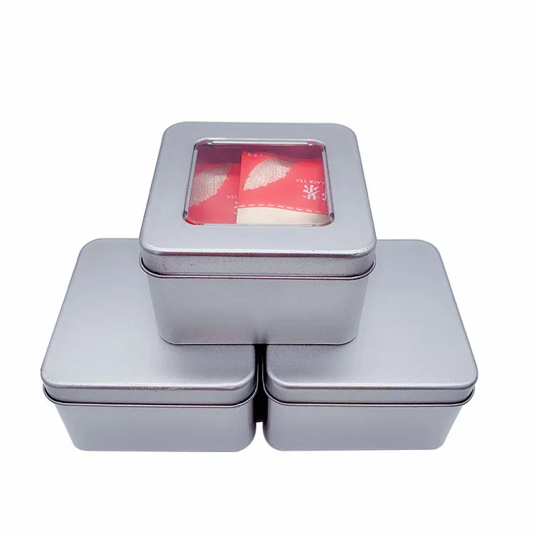 Hot sale new soap playing cards aluminium custom printed mini coffee mooncake biscuit caviar square metal chocolate tin box