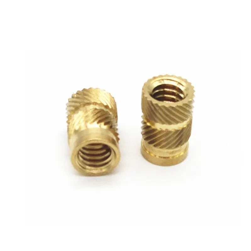 M3 M4 twill knurling brass heat staking insert nuts