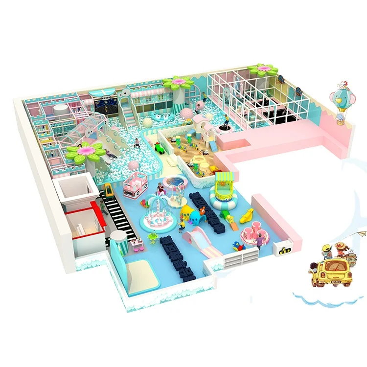 commercial Latest  fun theme children playground with slide