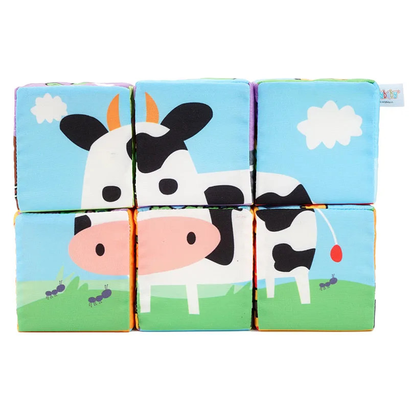 Cloth building blocks toy new infant plush doll soft cube toys for early education