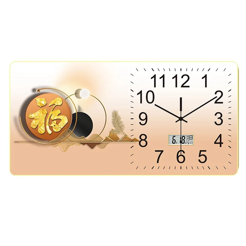 Modern Minimalist Living Room Wall Clock Slightly Luxury Decoration with Quartz Motivity and Resin Body Trending Pocket Watch