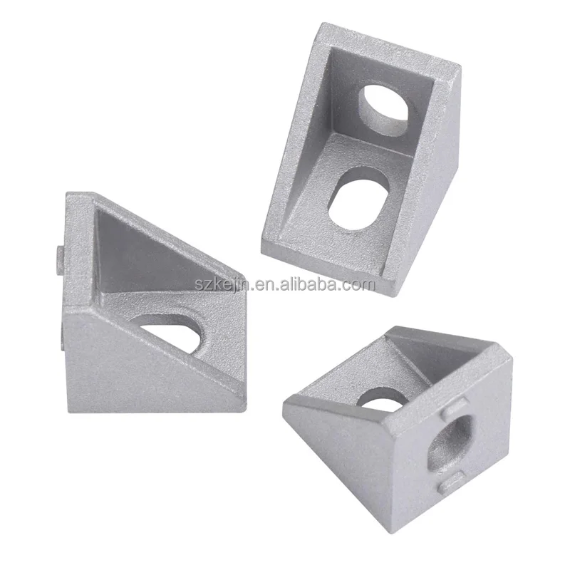 Custom 20x20 aluminum profile Right angle bracket with plastic cover