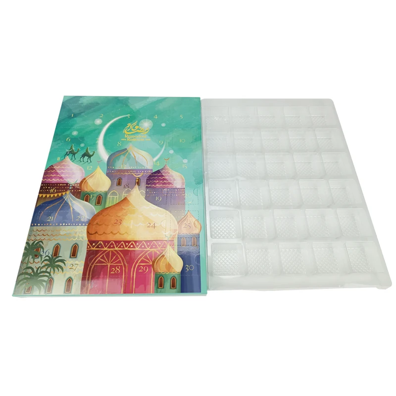 Custom Ramadan Advent Calendar Gift Chocolate Box Custom Empty Advent Calendar Factory Custom Printing Kids Advent Calendar Box