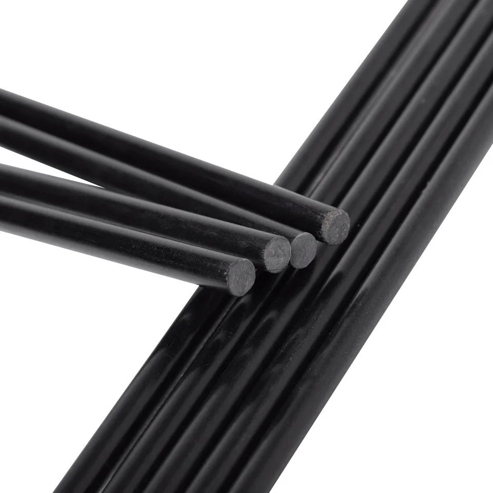 Black Tapered UV Resistance hollow frp Plastic Fiberglass Reinforced Rods Fiberglass Tent pole rod for Beach Tent ribs
