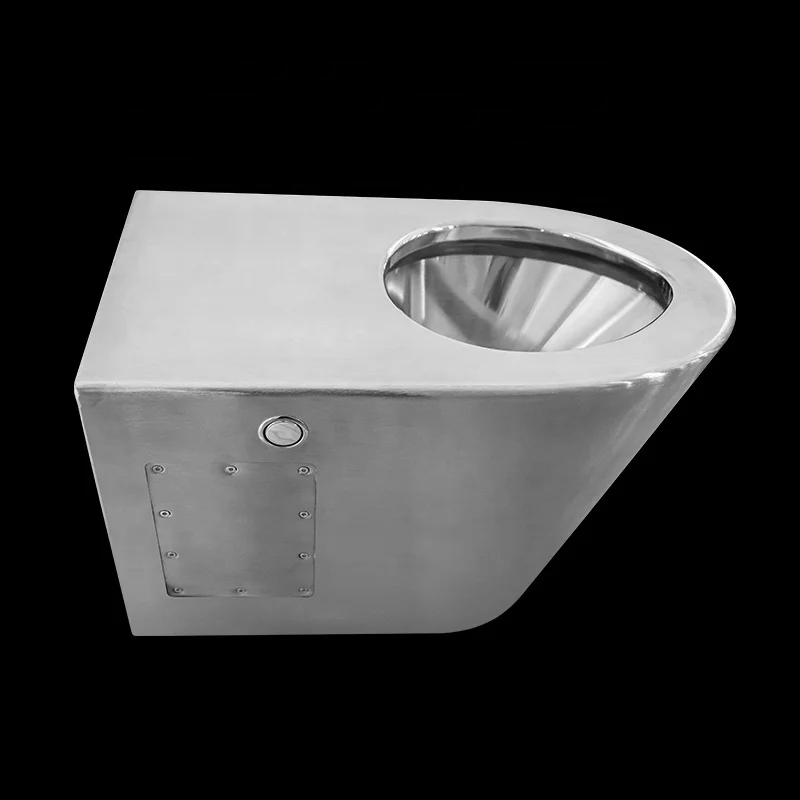Arabia floor mount one piece inox wc toilet anti vandal stainless steel toilet bowl with nozzle for public toilet