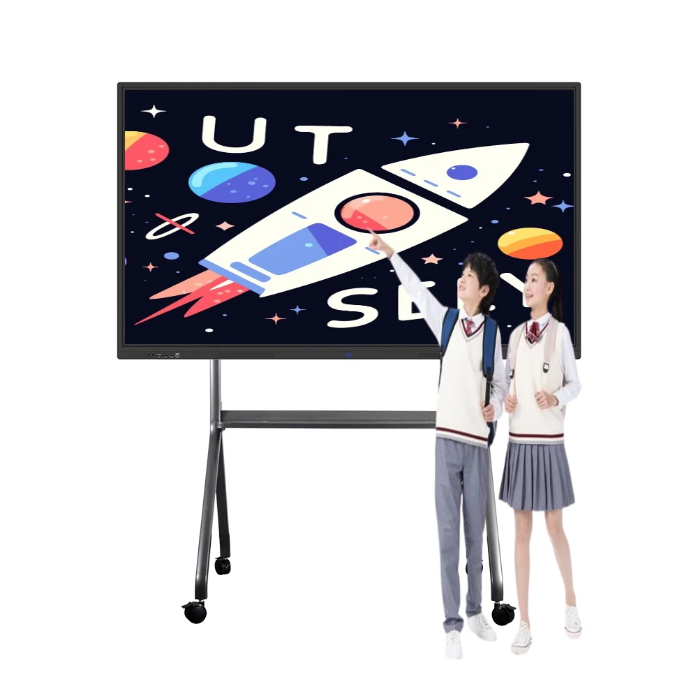 Classroom LCD Interactive Whiteboard 65 Inch All In One 4K IR Touch Screen Interactive Digital Boards