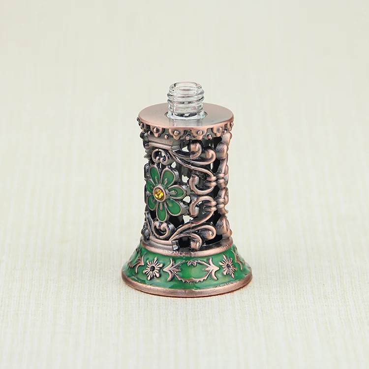 classic antique metal attar bottle Arab essential oil bottle