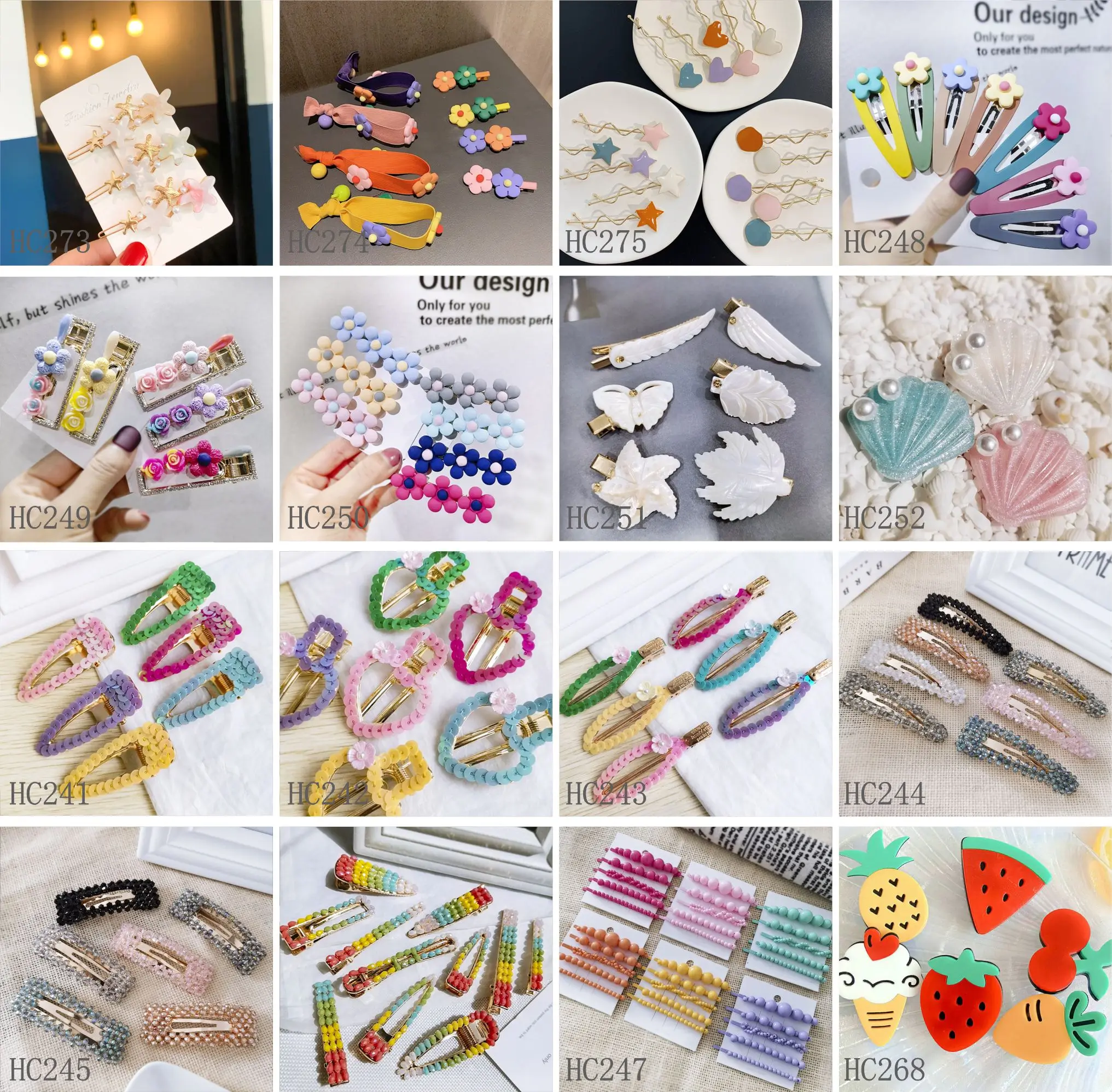 HC538D Trendy Vintage Design French Crochet Hair Clips Autumn Brown Sweet Bow Knot Wool Metal 2-piece Packed Hairgrips For Women