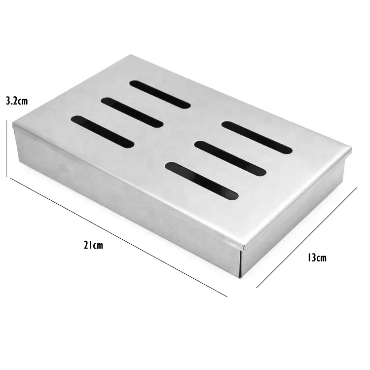 Professional Barbecue Tools Stainless Steel BBQ Smoker Box Outdoor Charcoal Gas Barbecue Kitchen Accessories Bbq Grill Smoker