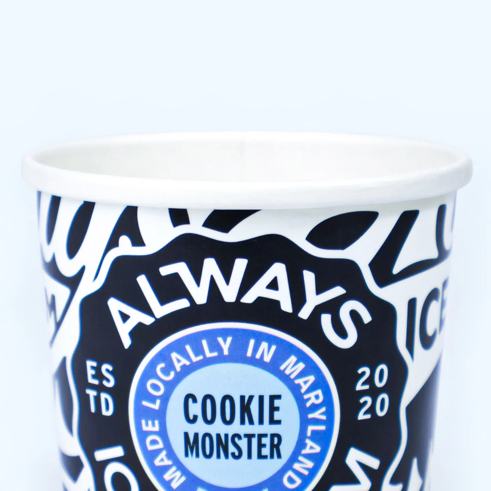 ZJPACK Eco Friendly Disposable ice cream packaging ice cream container tubs with lid paper ice cream cup