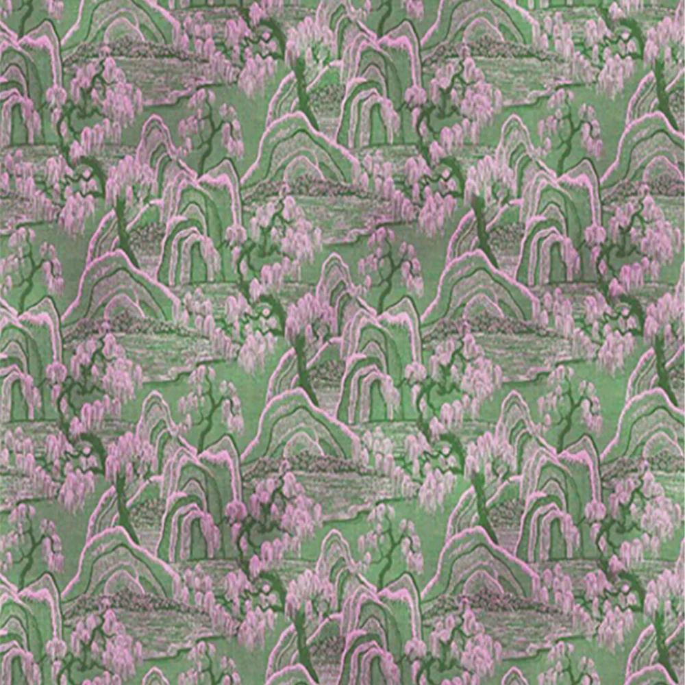 2024 Vintage digital print pattern ramie cloth 100%Ramie