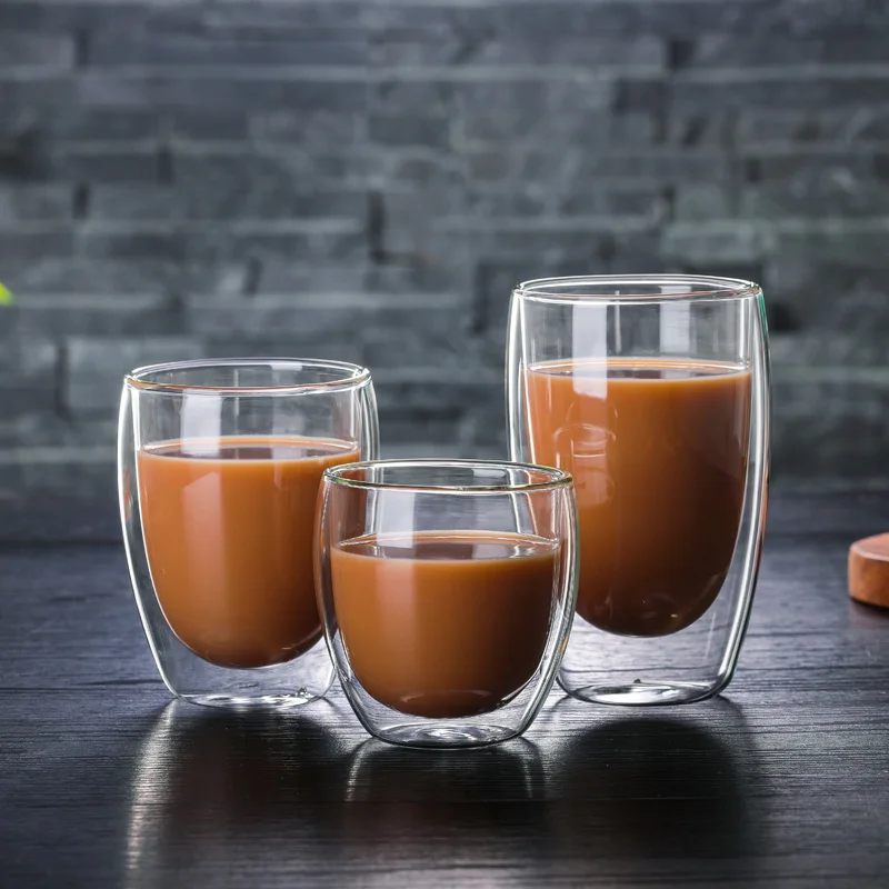 
Eco-friendly Double Wall Glass Cup With High Borosilicate Glass 