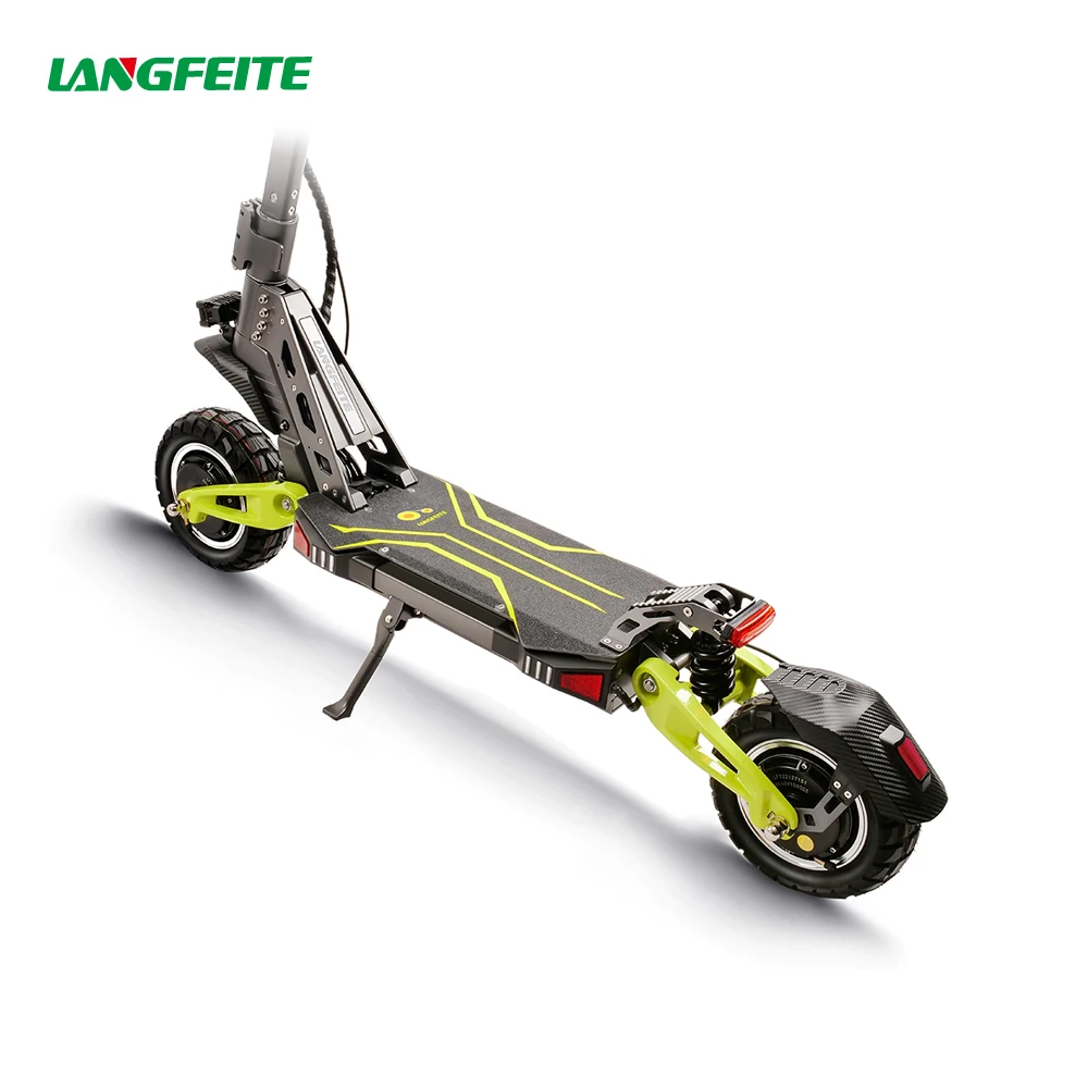 Langfeite C5 Electric Scooter 2200w 60v 25ah Tft Sine Wave Dual Motor Skateboard Powerful Adult Foldable