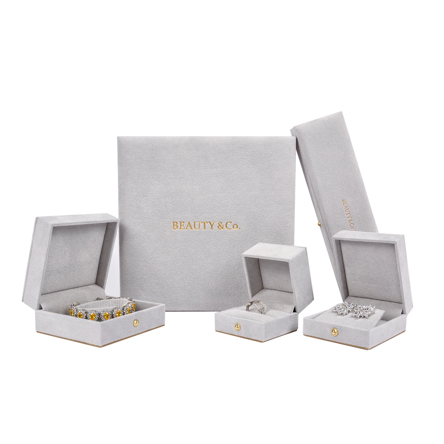 Wholesale Hot Sale Organizer Ring Velvet Jewelry Box With Logo Custom