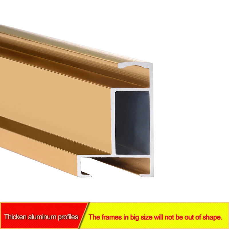 A1-A6 Black Titanium Gold Single Strip Opening Aluminium Frame Diploma Metal Frame Aluminum Clip Photo Picture Snap Frame