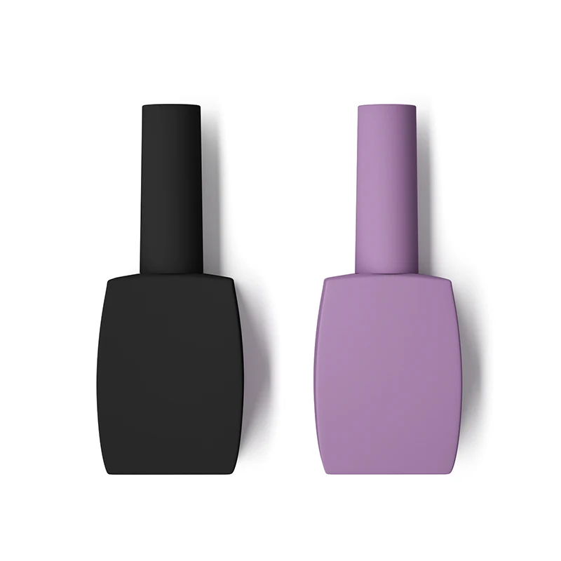 15ml custom made empty square fancy tiny gel uv nail polish gel polish glass bottles with brush
