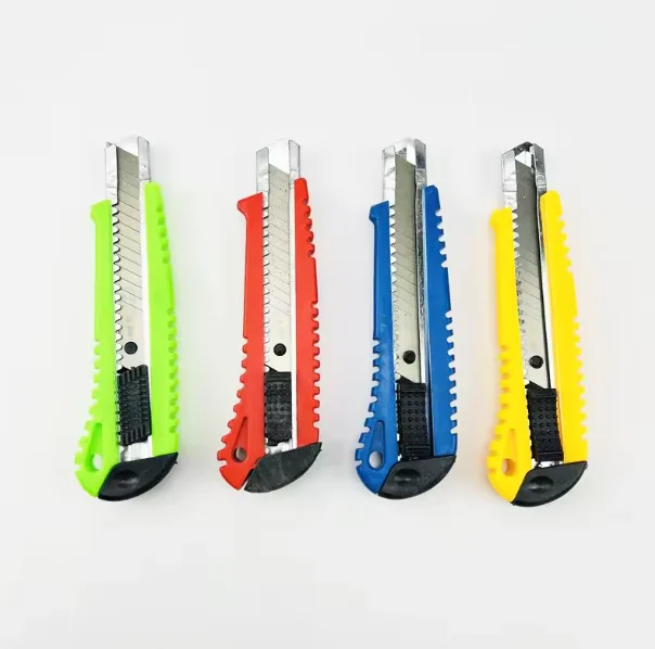 High quality Factory cheap price office desktop standard 18mm blade plastic utility cutter knife utility cutter knife