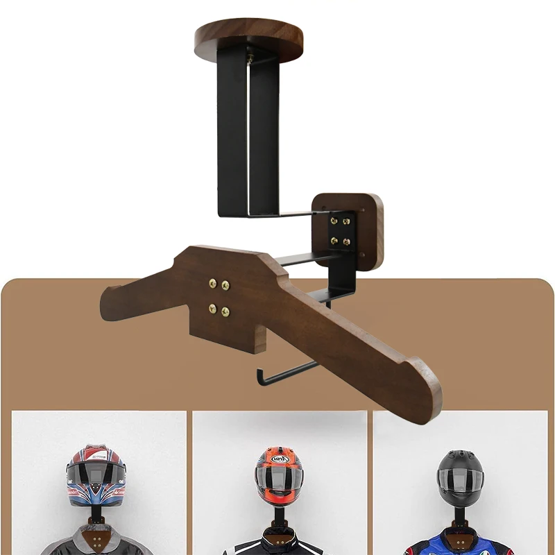 GAF Rack Wall Mount Display Wood Helmet Tactical Vest Hanger Hooks