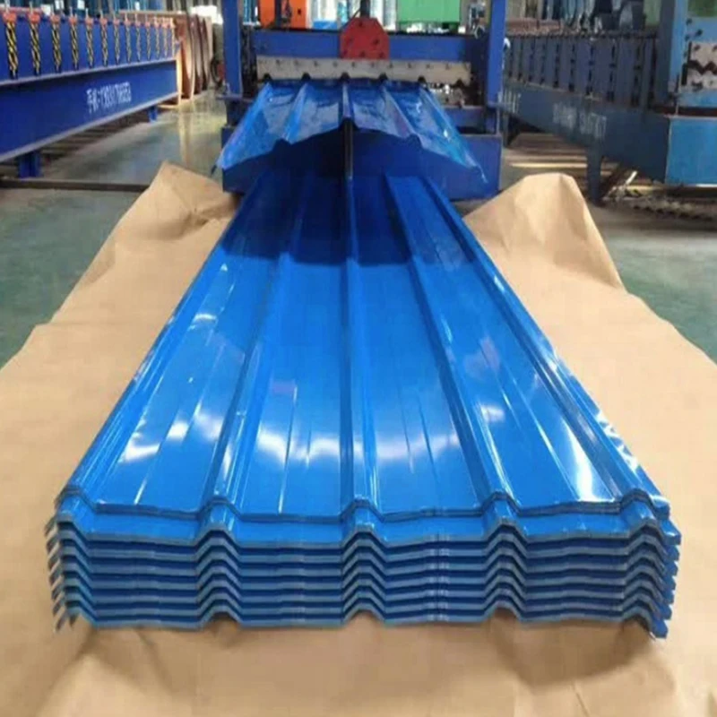 Prime Quality 0.55mm corrugate sheet roof Corrugated PPGI Color Coated Corrugated Steel Roofing Plate for Building Construction