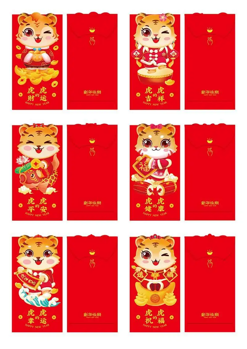 Chinese New Year Money Envelope Hongbao Red Packet Lucky Money Bag New Year Red Envelope