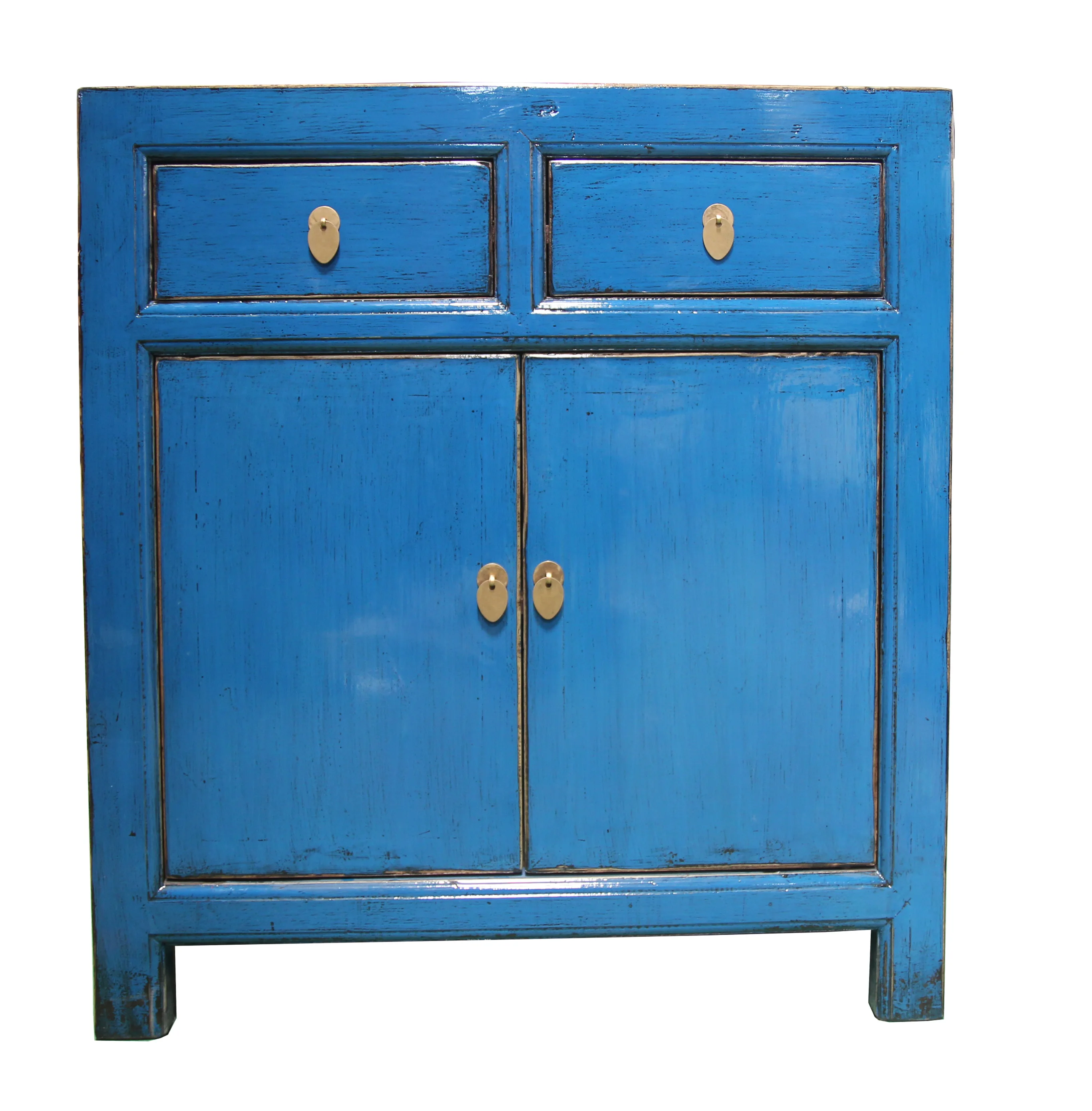 2023 New arrival High glossy recycled wood furniture  antique reclaimed  wood sideboard living room furniture