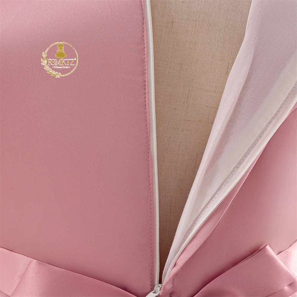 FSMKTZ Kids Boutique Sequins Ball Gown for Girls 12 Years Flower Girls Dress Wedding Frock Princess Children Big Girls Dress