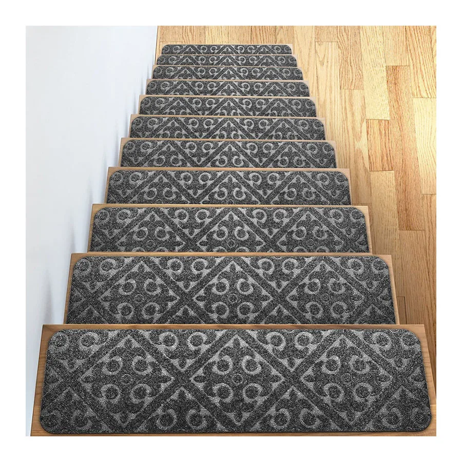 Покрытия для протектора лестницы в европейском стиле, защитный ковер для помещений, нескользящий декоративный коврик для протектора лестницы