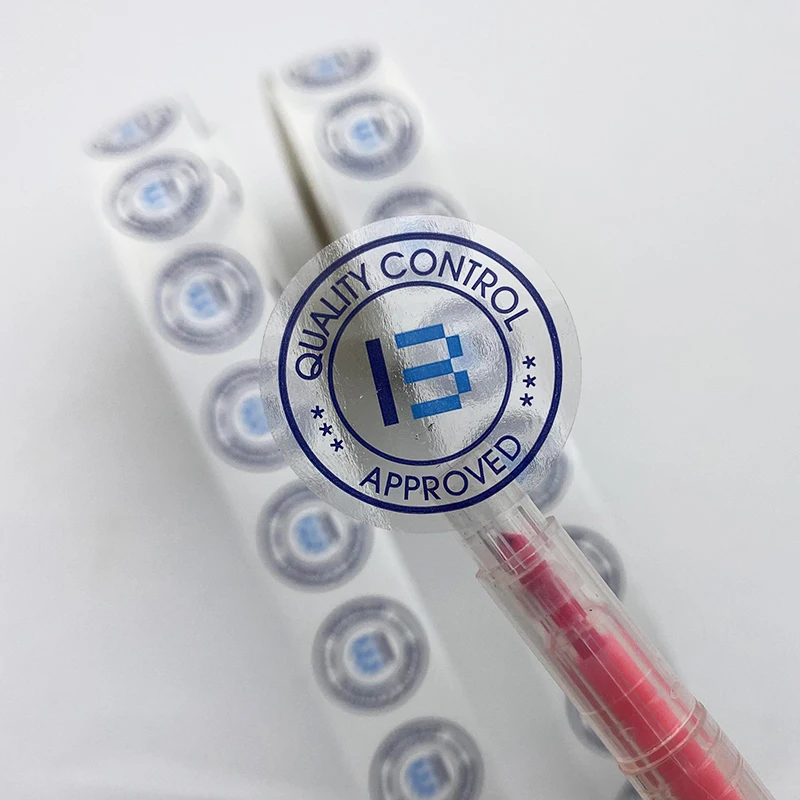 20MM/ 30MM/ 40MM/ 50MM box sealing circle clear stickers round custom self adhesive transparent label