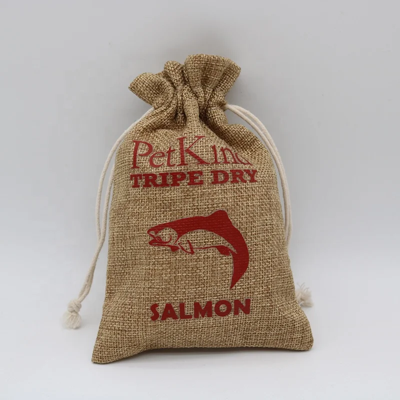 custom printed small jute hemp bags