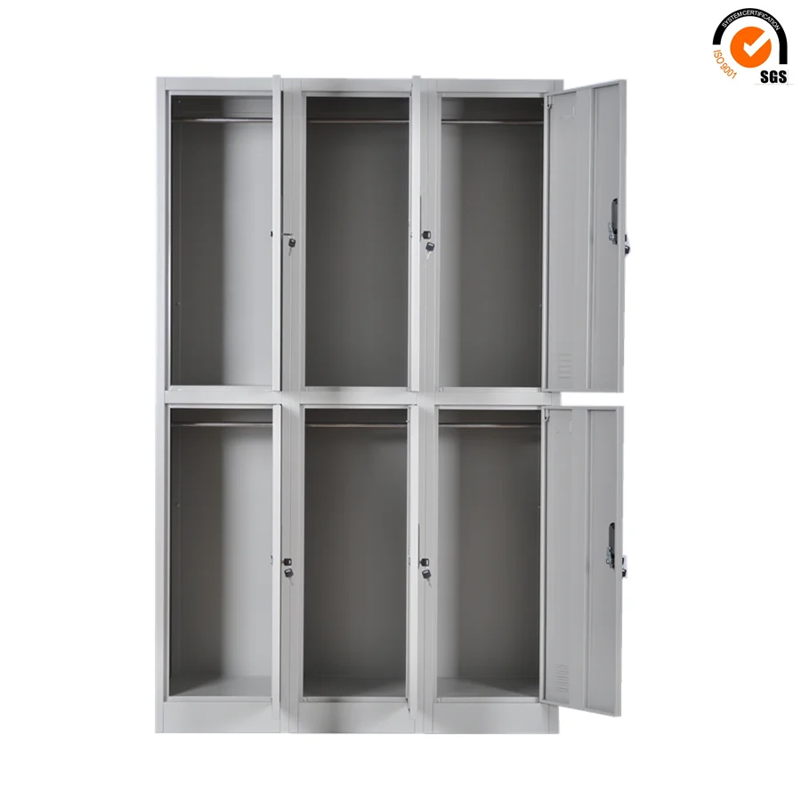 
Hot sale 6 doors morden fashion steel office school locker 