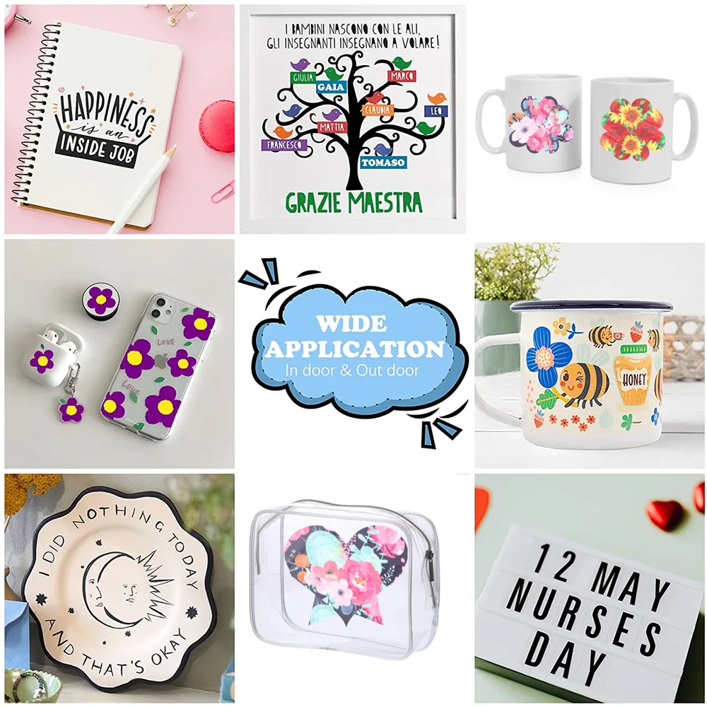 12inx5feet eco friendly realistic floral theme pattern self adhesive permanent vinyl sticker roll on mugs craft DIY