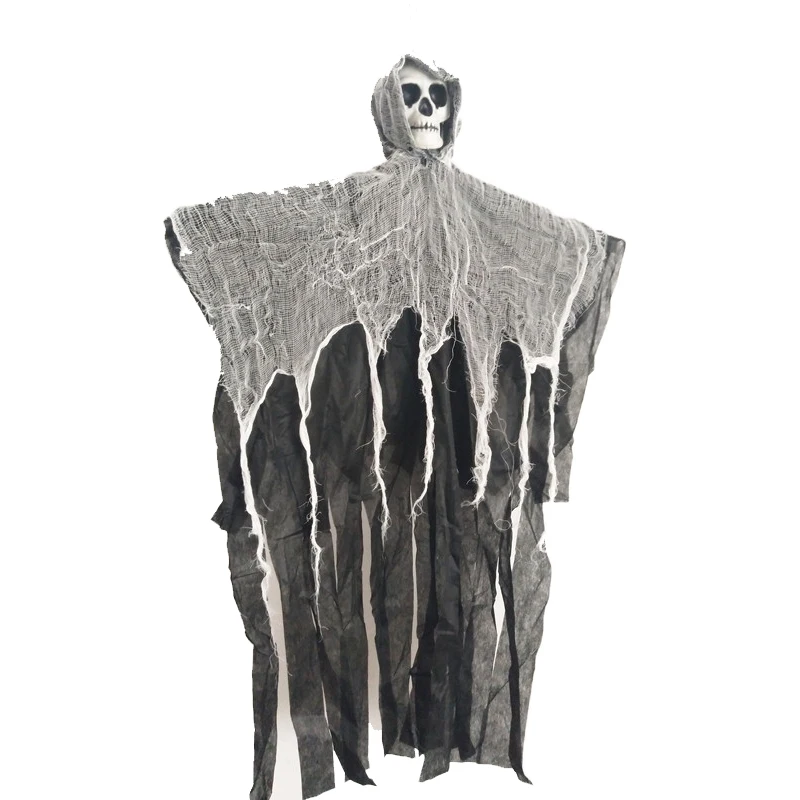 Halloween hanging ghost costume horror thriller props decoration cosplay skull head pendant