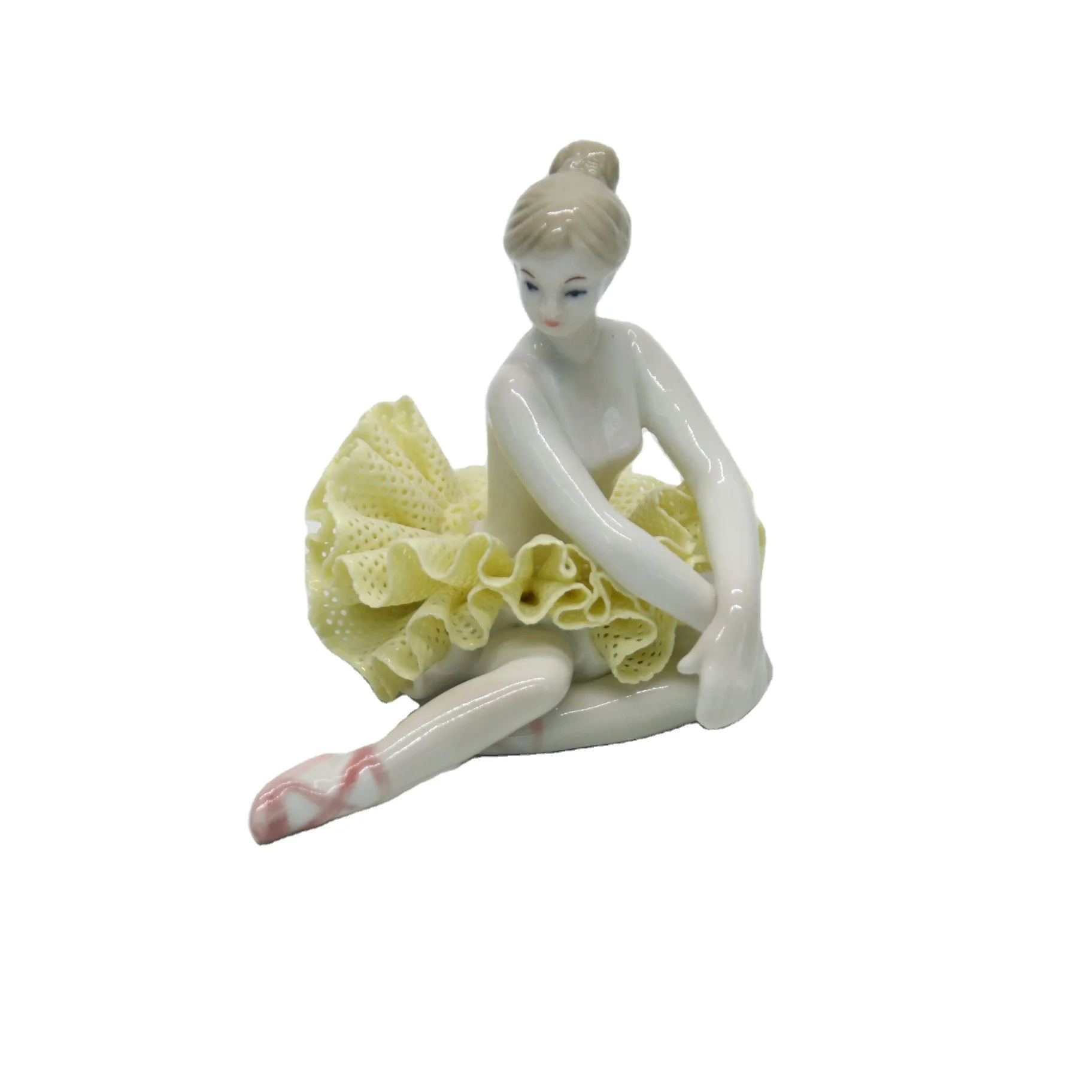 Porcelain ballerina dancer doll ceramic figurines