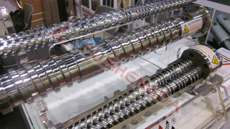Twin screw extruders for PVC parallel double screw cylinder husillo tornillo cilindro barril COLMONOY Stellite BI
