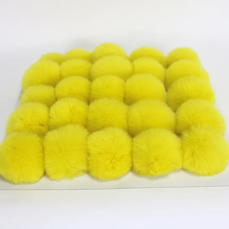 2016 hot sale purple sky blue green rabbit fur pom pom for hat accessories